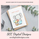 Our printable Easter greeting cards designs are ready for you to download, print, and add your unique message. Our whimsical little elephant has tulips, and a colored egg, is a Printable Easter Card, with Happy Easter. Whimsical Art, Print at Home Cards, DIY Gift Card, Blank Card PDF, DIY Gift for Her, Easter Cards, Easter Printables, Instant Download, Blank Cards Download