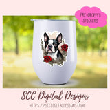 Boston Terrier Digital Stickers for Planners & Scrapbooking, Printable Pre-Cropped Stickers Paper Planner Accessories for the Dog Lover