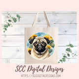 Pugs & Kisses Stickers for Digital Planners and Scrapbooking, Printable Pre-Cropped Stickers Paper Planner Accessories for the Dog Lover