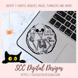 Just Here for the Boo's PNG for Halloween T-Shirts for Women, Fall Crafting Humorous Skeleton Spooky Vibes Designs for Party Invites