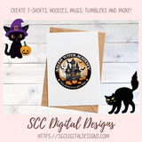 Salem Witch Academy PNG for Halloween T-Shirts for Women, Fall Crafting Designs Spooky Vibes Haunted House for Tumblers For Hoodies