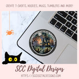 You Should Probably Leave PNG for Halloween T-Shirts for Men, Fall Crafting Designs Spooky Vibes Haunted House for Door Hanger Clip Art