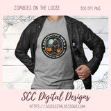 Halloween Zombie Clipart for T-Shirts for Men, Fall Crafting Designs Spooky Vibes Haunted House for Door Hanger PNG Clip Art Commercial Use