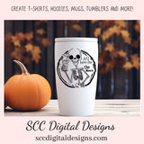 Just Here for the Boo's PNG for Halloween T-Shirts for Women, Fall Crafting Humorous Skeleton Spooky Vibes Designs for Party Invites