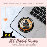 Salem Witch Academy PNG for Halloween T-Shirts for Women, Fall Crafting Designs Spooky Vibes Haunted House for Tumblers For Hoodies