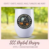 Halloween Zombie Clipart for T-Shirts for Men, Fall Crafting Designs Spooky Vibes Haunted House for Door Hanger PNG Clip Art Commercial Use
