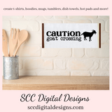 Animal SVG Bundle, Caution Pig Crossing, Chicken, Cow, Goat, Farmhouse Decor, DIY Gift for Her, Instant Download, Commercial Use Art