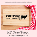 Animal SVG Bundle, Caution Pig Crossing, Chicken, Cow, Goat, Farmhouse Decor, DIY Gift for Her, Instant Download, Commercial Use Art