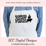 Farm Sweet Farm SVG, Animal Stack, Cow, Sheep, Pig, Chicken, DIY Gift for Her, Farmhouse Kitchen Decor, Instant Download, Commercial Use Art