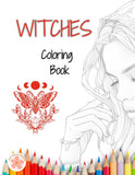 Witches Coloring Book, Printable Fantasy Coloring Pages, Relaxing Therapeutic & Creative Art for Adults and Kids, Print at Home Letter Size PDF