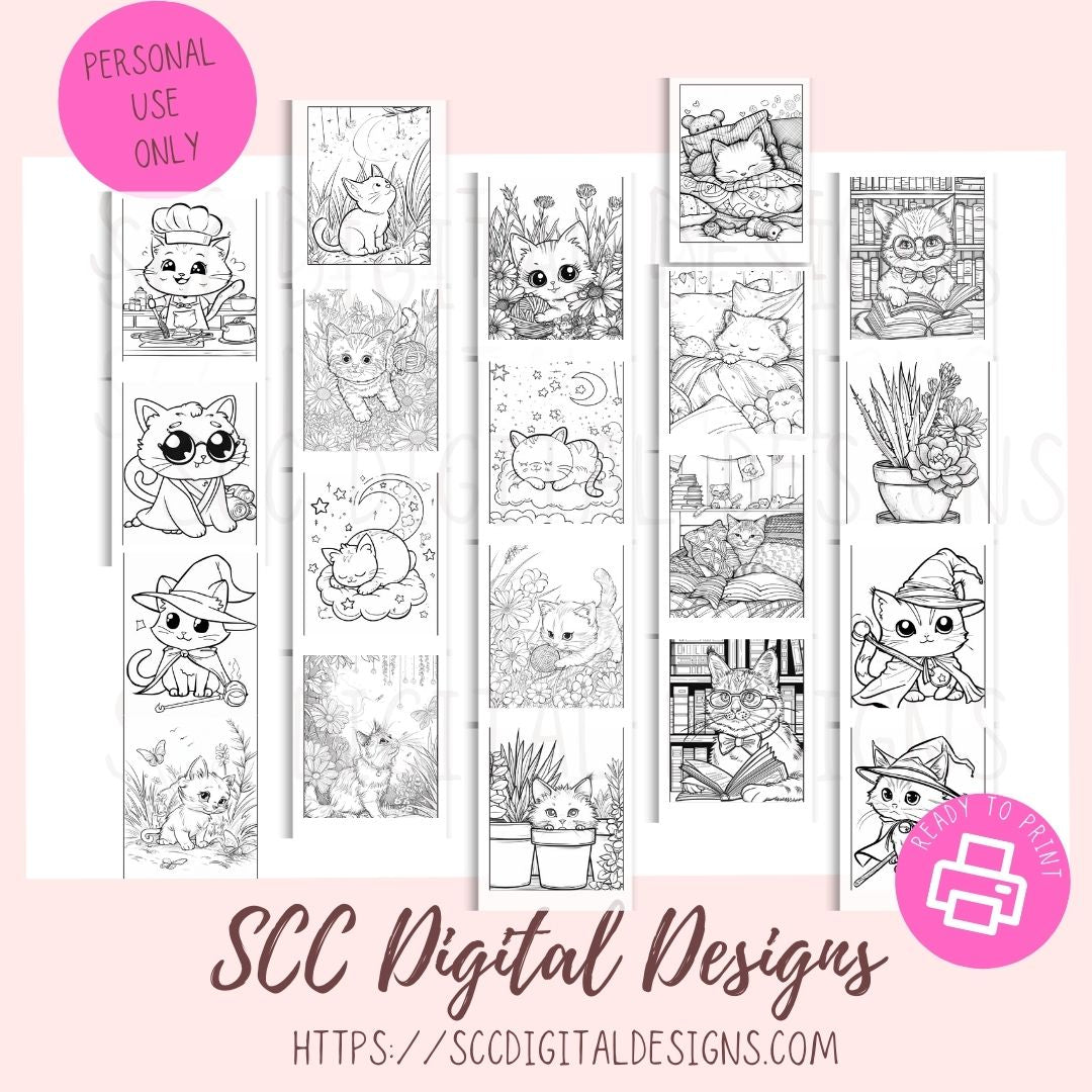 Cats Printable Coloring Book
52 Print at Home Kawii Kittens Coloring Pages for adults and kids