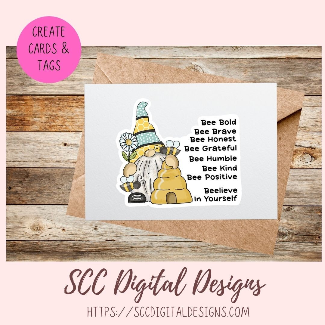 Sunflower Gnome PNG, Bee Wild & Free Printable Stickers for Kids for Tumblers, Digital Stickers Goodnotes Compatible Scrapbooking Elements