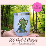Camp Life PNG, Funny Frogs Camping Clipart with Sleeping Bag, Tent, Campfire and Smores, Frog Clip Art for Mugs, T-Shirts for Mom