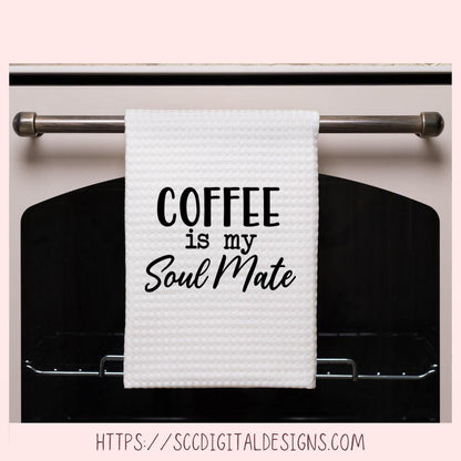 Coffee SVG, Coffee Is My Soulmate Quote, Caffeine Addict PNG, Funny Coffee Vinyl Cut File for Cricut & Silhouette, Coffee Lover Design