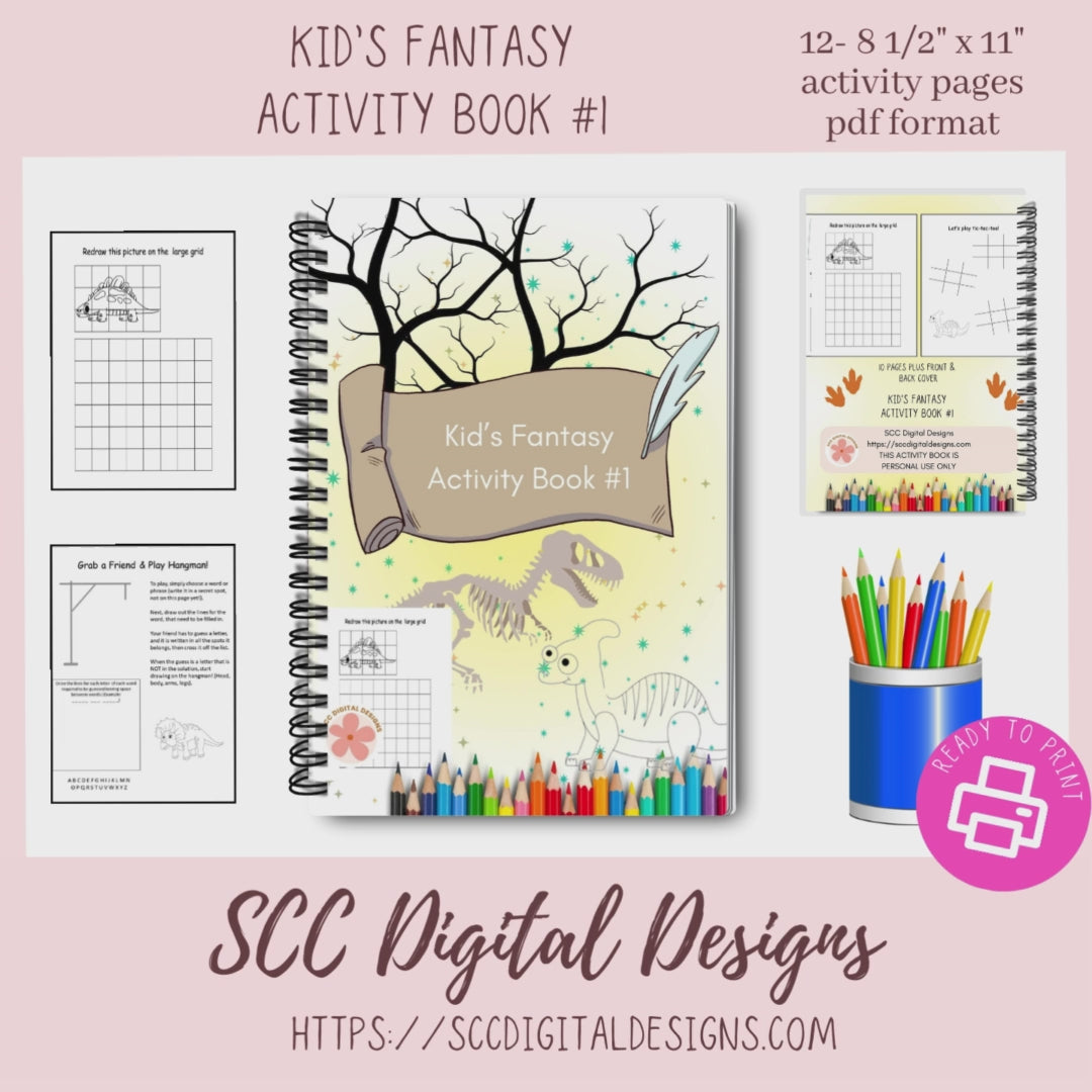 Summer Printable Activity Pages with Tic Tac Toe Hangman Coloring Pages and Placemat 10 pages in pdf format