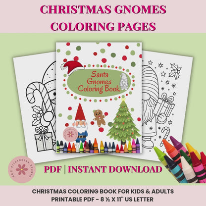 Christmas Doodle Coloring Book for Kids & Toddlers | Large Printable Holiday Coloring Pages with Santa, Reindeer & Ornaments