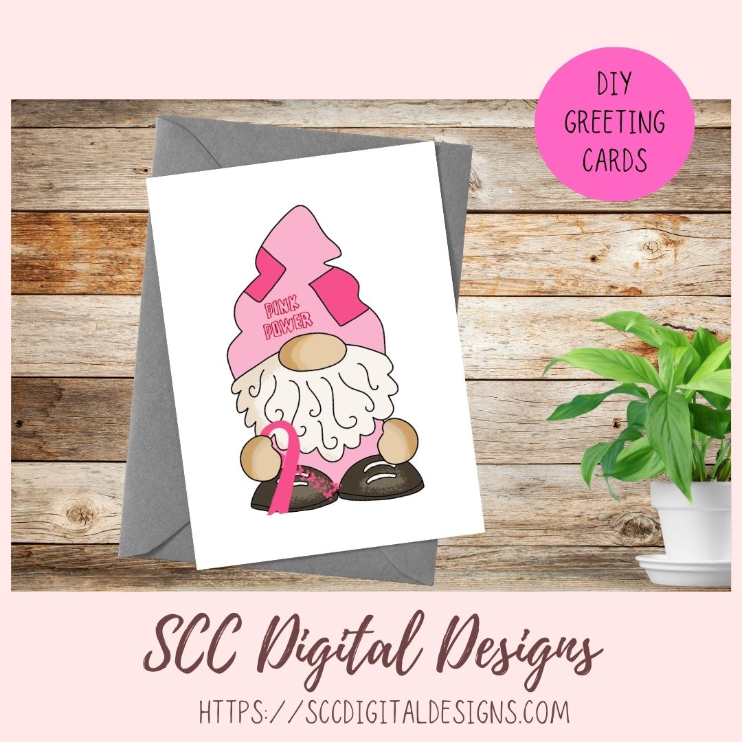 Breast Cancer Gnome Clipart for Stickers for Women, Breast Cancer Awareness PNG for Women, Commercial Use Medical Chart & Stethoscope
