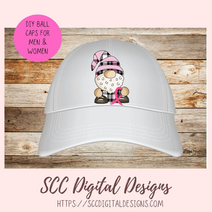 Breast Cancer Gnome Clipart for Stickers for Women, Breast Cancer Awareness PNG for Women, Commercial Use Medical Chart & Stethoscope