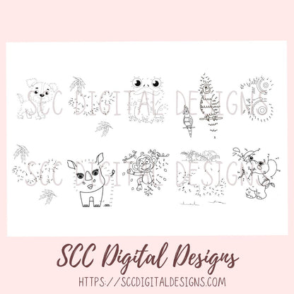 16 pages print at home printable Connect the Numbers Coloring Book for Kids 