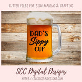 Adult Sippy Cup SVG File Mom's Sippy Cup Dad's Sippy Cup 2 designs in svg eps dxf jpg png formats