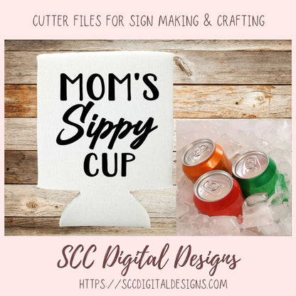 Adult Sippy Cup SVG File Mom's Sippy Cup Dad's Sippy Cup 2 designs in svg eps dxf jpg png formats