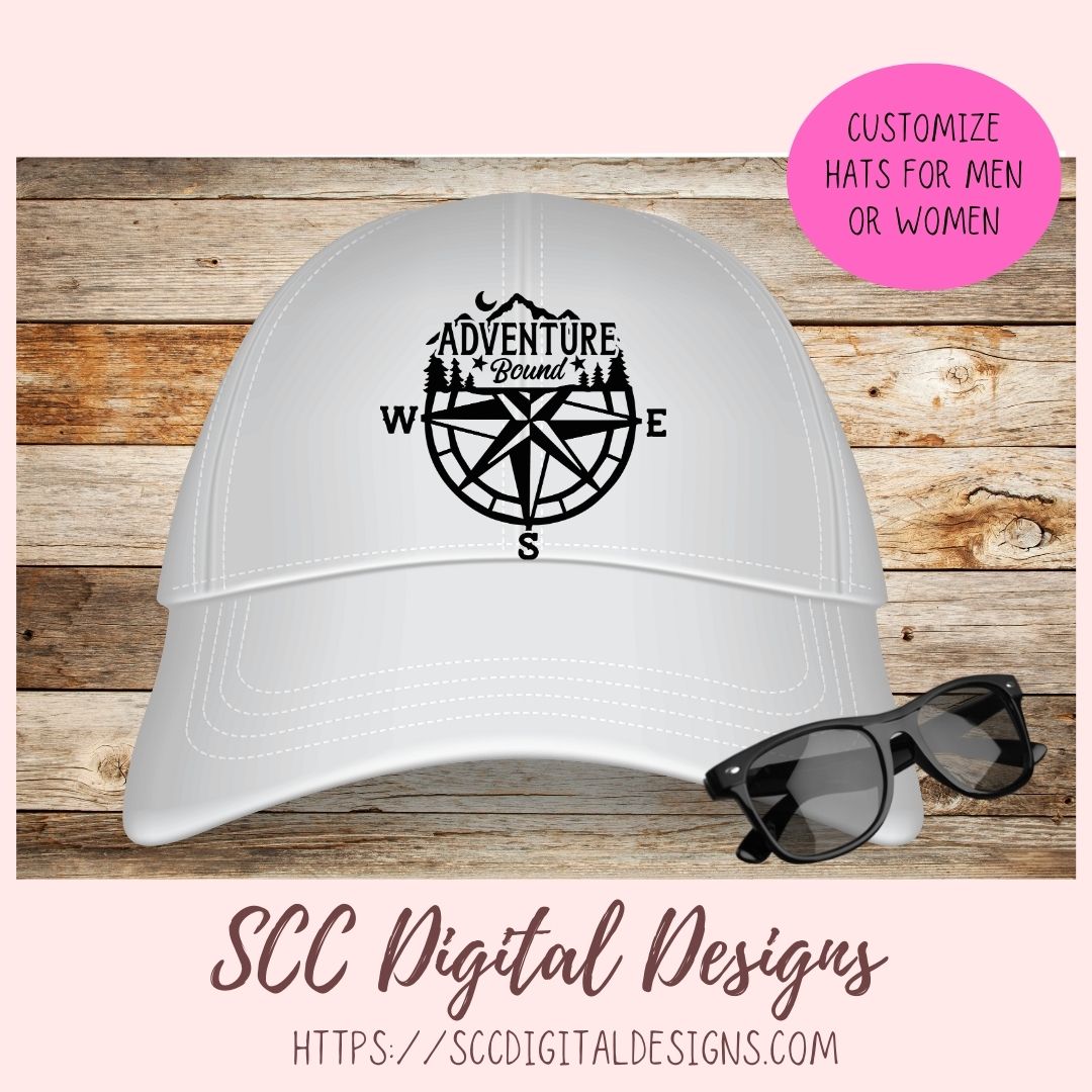 Compass SVG, Adventure Bound PNG for Shirts for Dad, DIY Cabin Wall Art Outdoor Lovers Gift, Off Road Vehicle Decals Camping Accessories