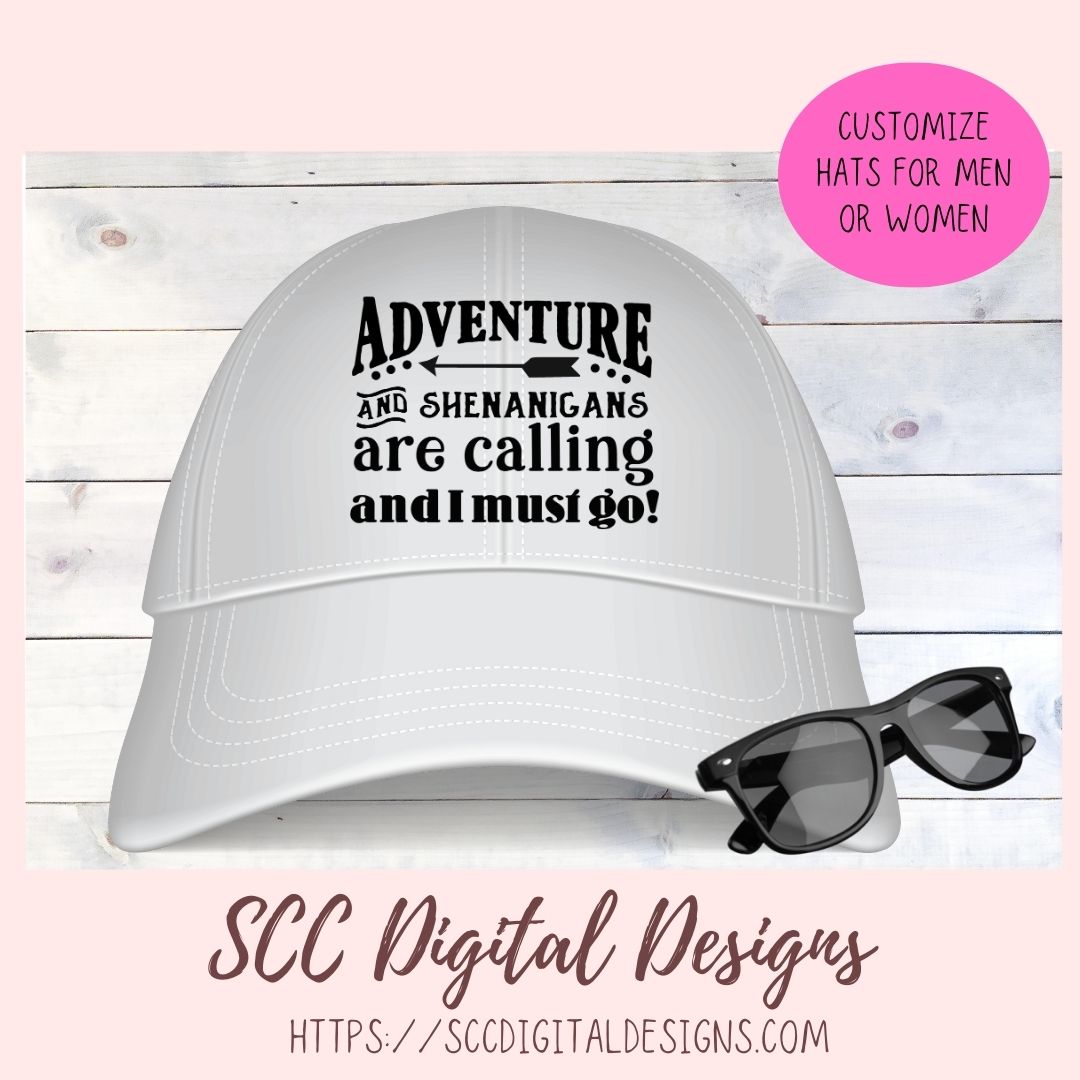 Adventures and Shenanigans Are Calling And I Must Go SVG, Fuel Your Wanderlust Camping Decor, Mischievous Moments T-shirt Design for Women