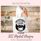 Fueled by Coffee and Adventures SVG 1 design in svg esp dxf jpg png formats