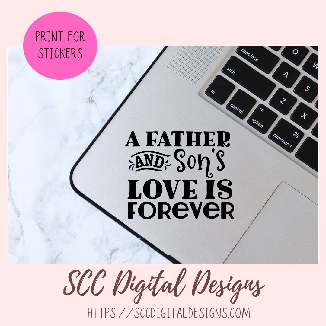A Father and Daughter's Love is Forever SVG Father's Day Photo Gift for Dad, Daddy & Me Custom Sign from Son, Memorial Gift for Animal Lover