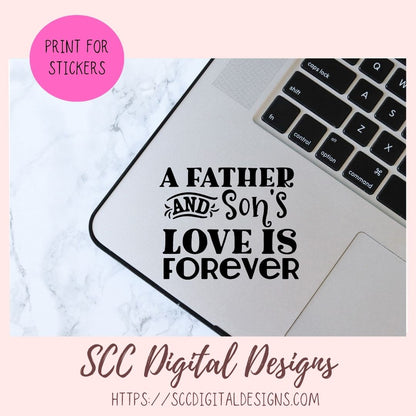 A Father and Daughter's Love is Forever SVG Father's Day Photo Gift for Dad, Daddy & Me Custom Sign from Son, Memorial Gift for Animal Lover