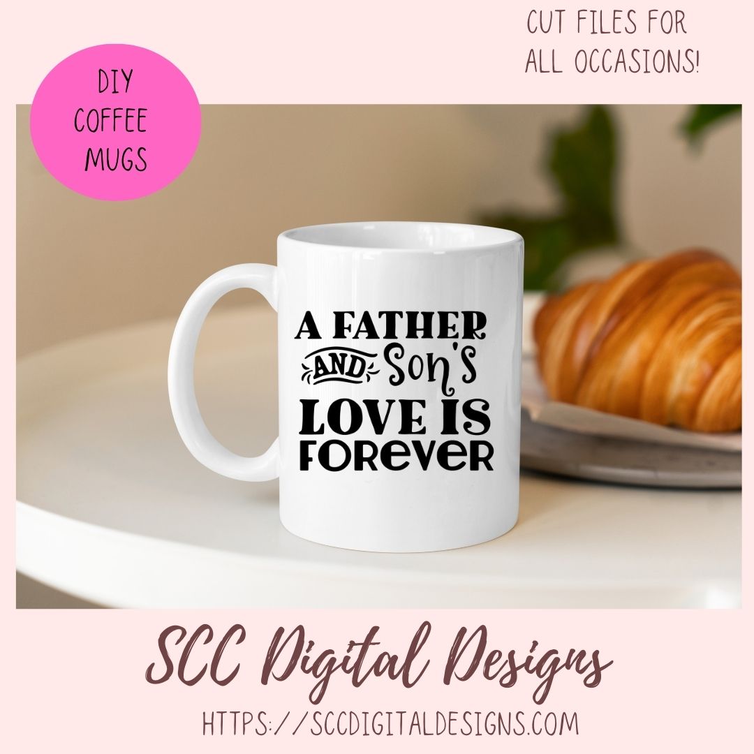 A Father and Daughter's Love is Forever SVG Father's Day Photo Gift for Dad, Daddy & Me Custom Sign from Son, Memorial Gift for Animal Lover