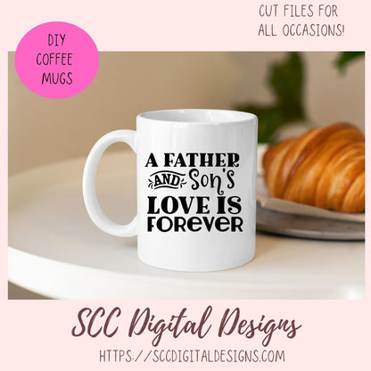 A Father and Daughter's Love is Forever SVG Father's Day Photo Gift for Dad, Daddy & Me Custom Sign from Son, Memorial Gift for Animal Lover