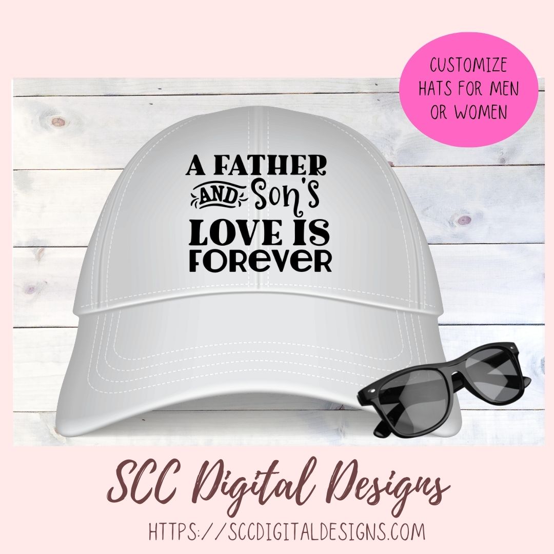 A Father and Daughter's Love is Forever SVG Father's Day Photo Gift for Dad, Daddy & Me Custom Sign from Son, Memorial Gift for Animal Lover