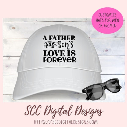 A Father and Daughter's Love is Forever SVG Father's Day Photo Gift for Dad, Daddy & Me Custom Sign from Son, Memorial Gift for Animal Lover