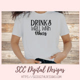 Age Gets Better With Wine SVG Bundle, Drinks Well With Others, Cheaper Than Therapy, DIY Funny Surviving Motherhood T-Shirt for Mom