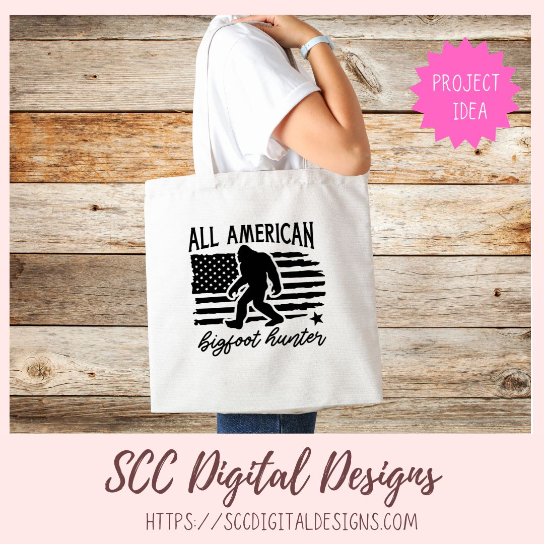 Bigfoot Hunter SVG 1 design in svg eps dxf jpg png formats
