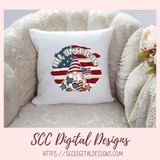 Patriotic All American Gnome Clipart 
1 design in 300 dpi png format