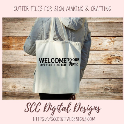 All Dogs Welcome SVG Mini Bundle, Farmhouse Decor for Girlfriend, DIY Rustic Sign for Animal Lover, Funny Welcome Mat for Mom