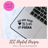 All You Need is Love SVG love and beer love and tacos love and wine love and pizza 4 designs in svg esp dxf jpg png formats