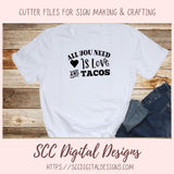 All You Need is Love SVG love and beer love and tacos love and wine love and pizza 4 designs in svg esp dxf jpg png formats