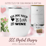 All You Need is Love SVG love and beer love and tacos love and wine love and pizza 4 designs in svg esp dxf jpg png formats