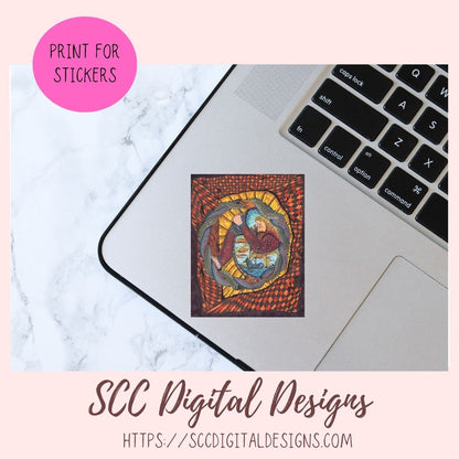 Stunning Angus Sublimation PNG Clipart Design, Empowering Printable Celtic Commercial Use Art, Instant Down Perfect for Home Décor