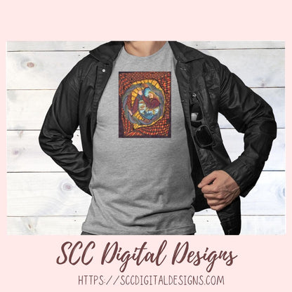 Stunning Angus Sublimation PNG Clipart Design, Empowering Printable Celtic Commercial Use Art, Instant Down Perfect for Home Décor