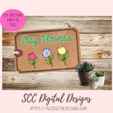 April Showers Bring May Flowers Clipart for Girls' Stickers, Wordart Ducks & Flower Clip Art for Wall Decor for Kids Rooms, Scrapbooking