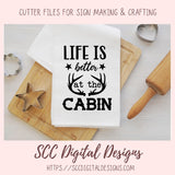 Life is Better at the Cabin SVG, Outdoor Antler T-Shirt for Dad, Rustic Bear Wall Art for Father's Day for Men, Hunting Camp PNG, 2 Designs