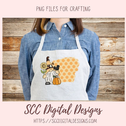 Autumn Gnomes PNG, Pumpkins, Sunflowers, Black Bird Sublimation Clipart for Stickers for Kids, Fall Digital Elements for Paper Crafting