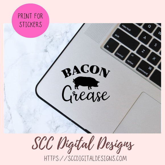 Bacon Grease SVG File 1 design in svg eps dxf jpg png formats