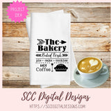 Baked Fresh SVG, The Bakery, Pie, Cake, Hot Coffee PNG, Farmhouse Coffee Bar Sign, Bakery Quote for Wall Art, Kitchen Sign Decor