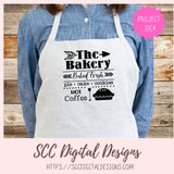 Baked Fresh SVG, The Bakery, Pie, Cake, Hot Coffee PNG, Farmhouse Coffee Bar Sign, Bakery Quote for Wall Art, Kitchen Sign Decor