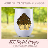 Bakery Clipart Collection, Wordart Cupcakes Coffee Pie PNGs for Sublimation for Tumblers, Desserts & Word Art for Digital Scrapbooking